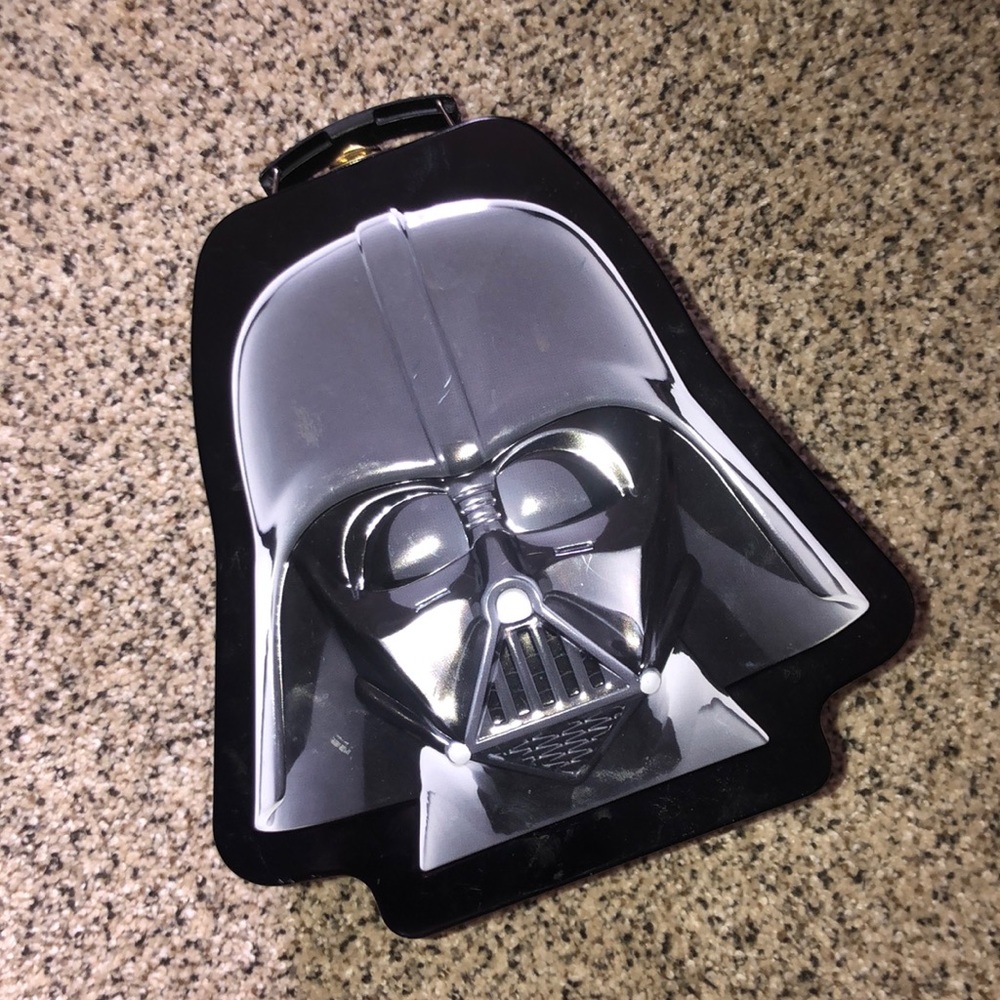 Star Wars metal lunchbox raised textured mask